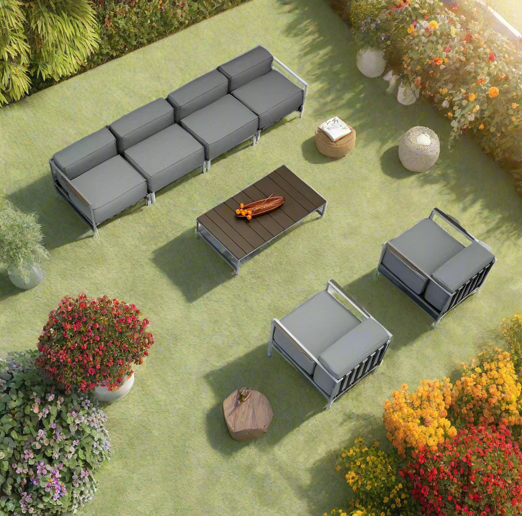 OUTSY Sunrise 7-Piece Extra Deep Seating Outdoor Conversation Set