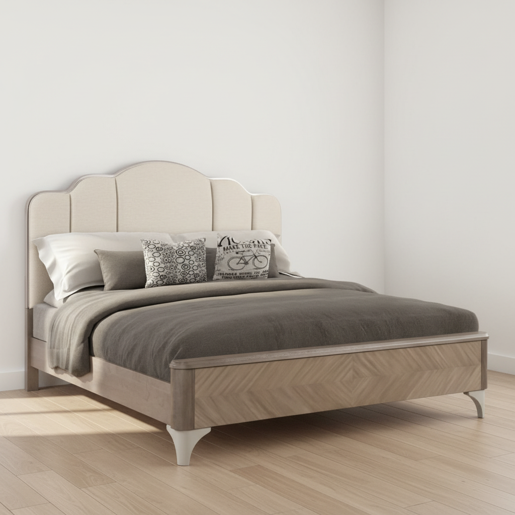 Oasis Home Cascade Wood Indoor 2-Person Upholstered King Size Bedroom Furniture Set