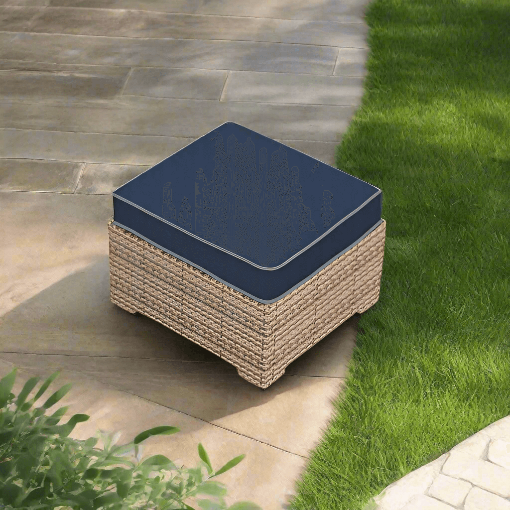 Forever Patio Hampton Wicker Square Ottoman