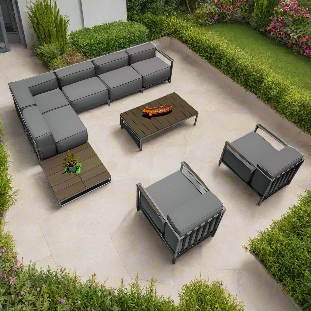 OUTSY Sunrise 8-Piece Extra Deep Seating Outdoor Conversation Set