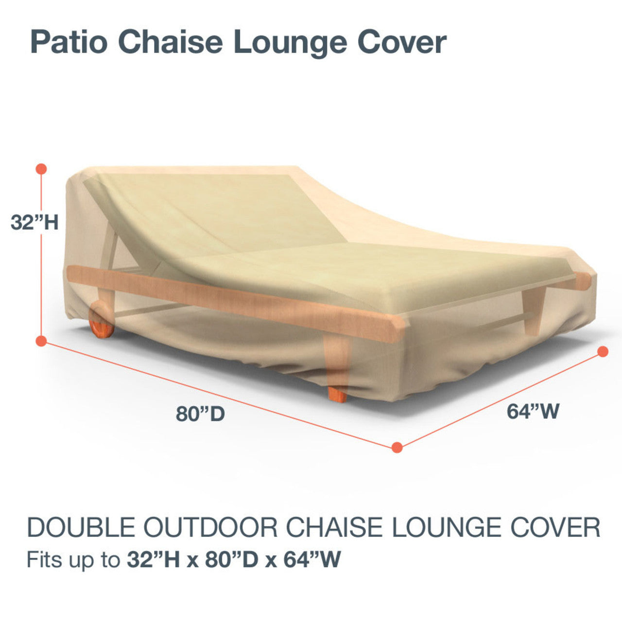 Budge Industries All Seasons Double Patio Chaise Lounge Cover