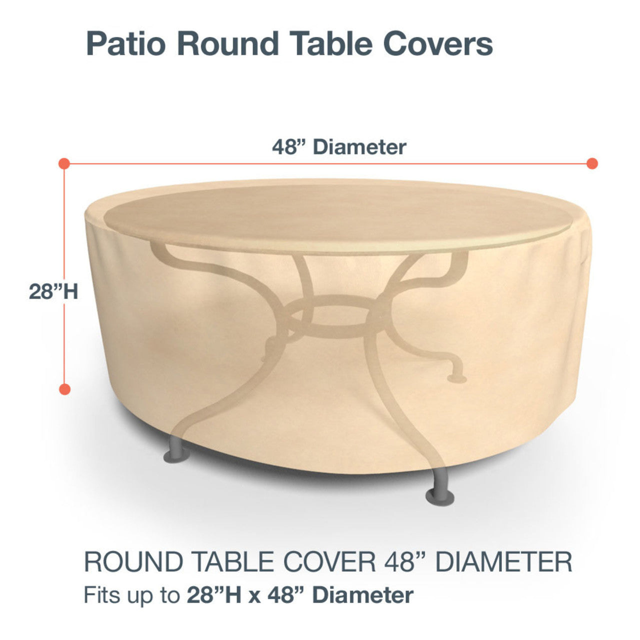 Budge Industries All Seasons Round Patio Table Cover