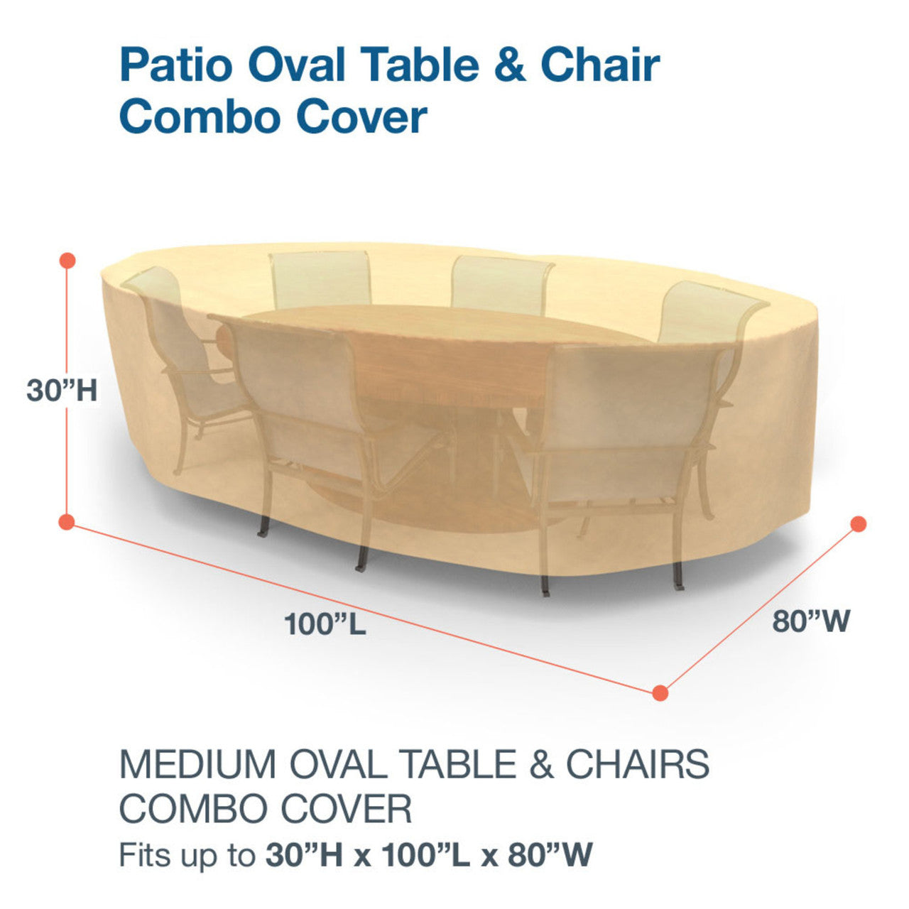 Budge Industries All Seasons Oval Table/Chair Combo Cover