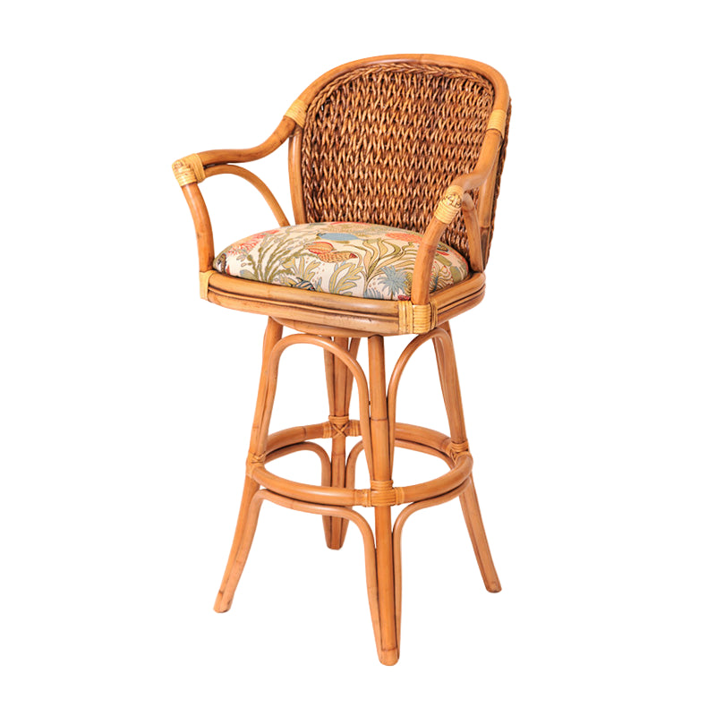 Alexander & Sheridan Panama Rattan Indoor 30" Bar Stool