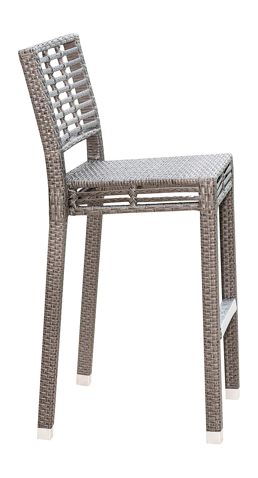 Panama Jack Graphite Aluminum Outdoor Stackable Bar Stool (Set of 2)
