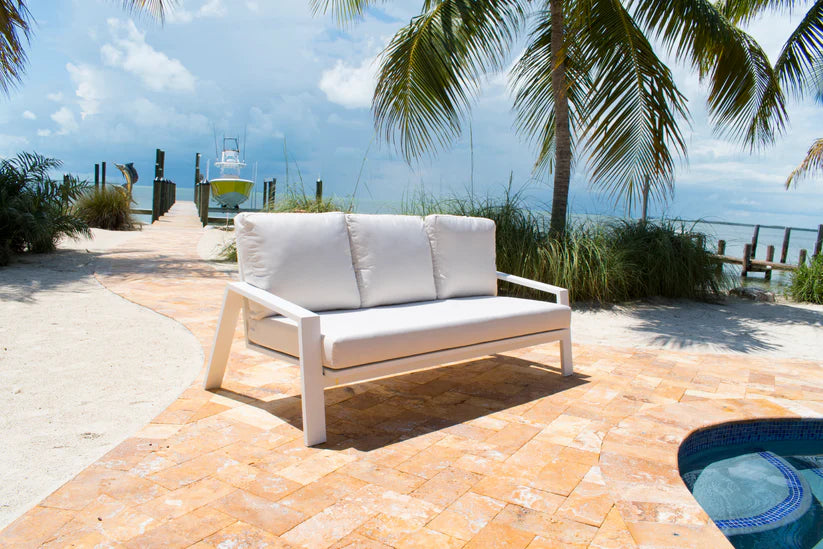 Panama Jack Mykonos Aluminum Outdoor Sofa with Cushions