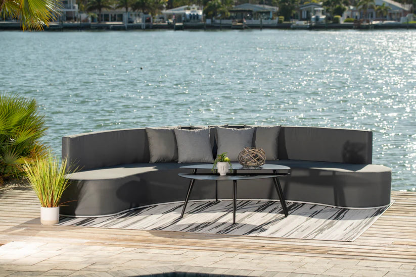 Panama Jack Wave Aluminum Outdoor 5-Person Sectional Set