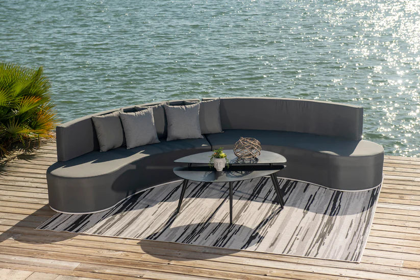 Panama Jack Wave Aluminum Outdoor 5-Person Sectional Set