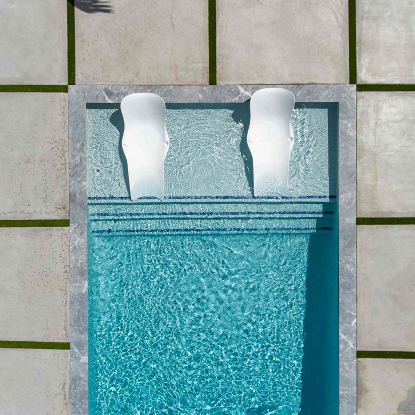 Panama Jack Wave Outdoor (HDPE) In-Pool Chaise Lounger (Set of 2)