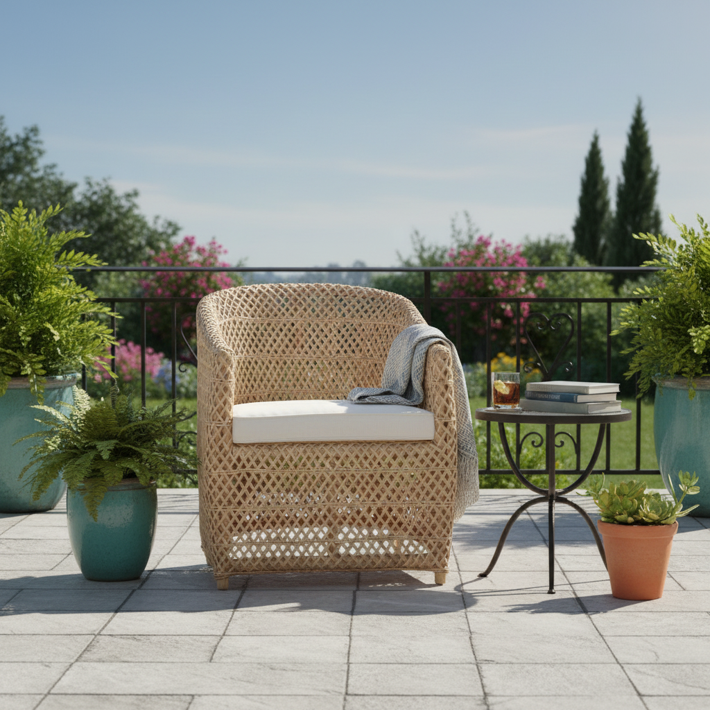 Panama Jack Sumatra Outdoor Wicker Barrel Chair with Cushions