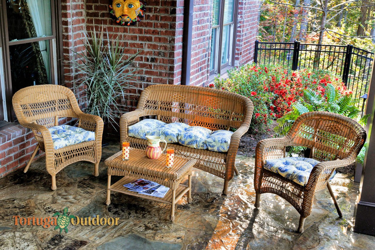 Resin wicker deals patio set