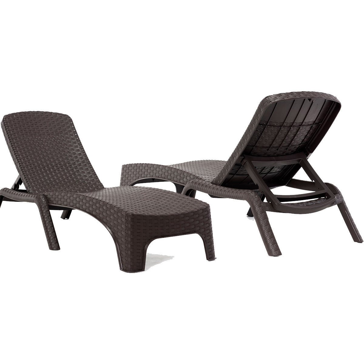 Rainbow Outdoor Roma Set of 2 Chaise Lounger-Brown