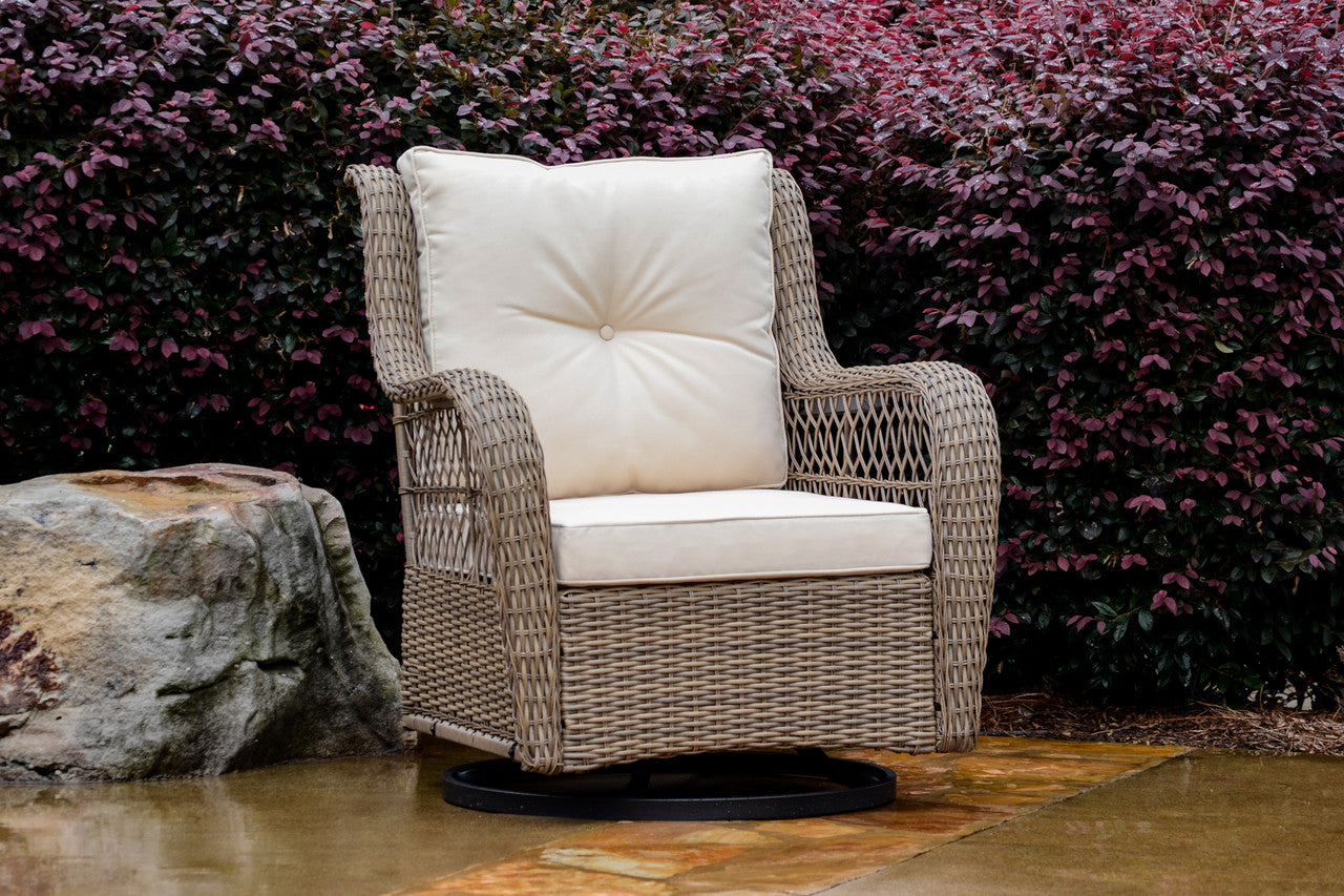 Tortuga Outdoor Rio Vista Resin Wicker Swivel Glider