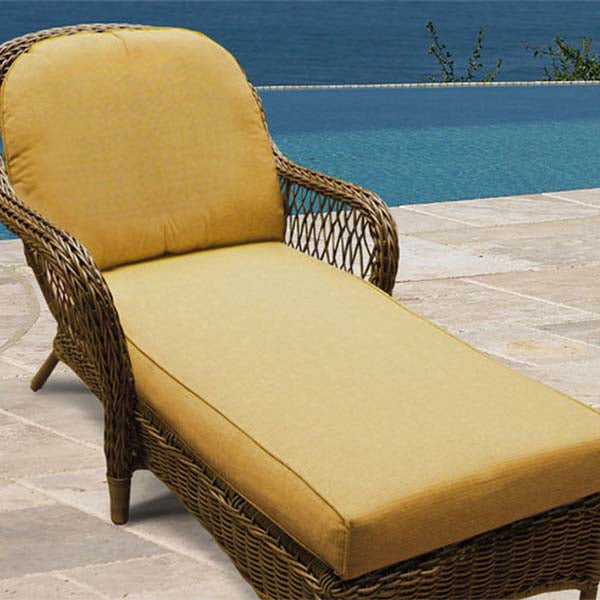 Replacement Cushions for Catalina Single Chaise Lounge- front right view with background