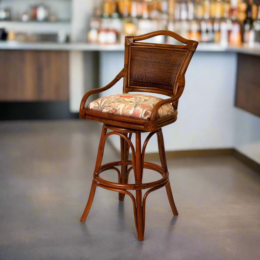 Alexander & Sheridan Serengeti 30â€³ Indoor Swivel Barstool