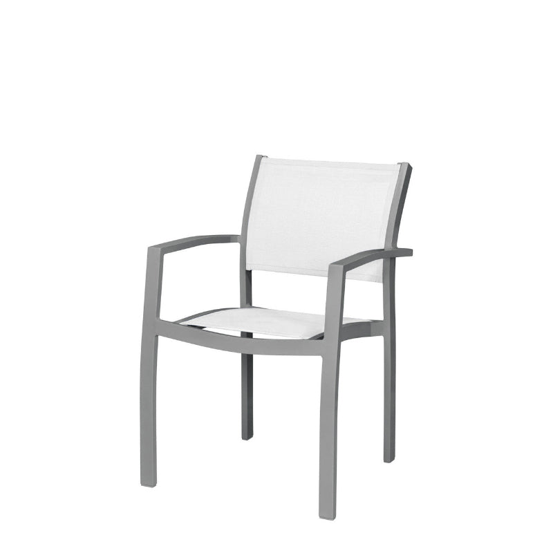 DecoScape Fusion Aluminum Sling Outdoor Dining Arm Chair
