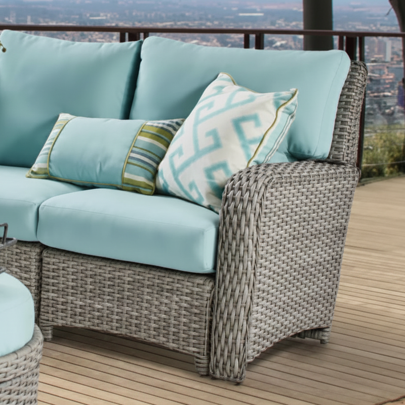 South Sea Rattan Saint Tropez Wicker Outdoor Right Arm Lounge Chair