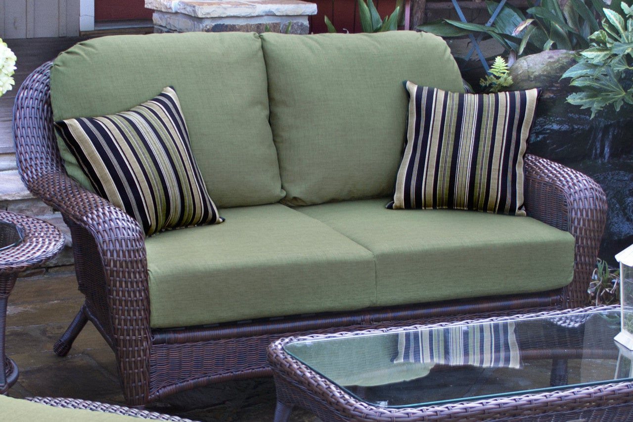 Outdoor cushion clearance for wicker loveseat