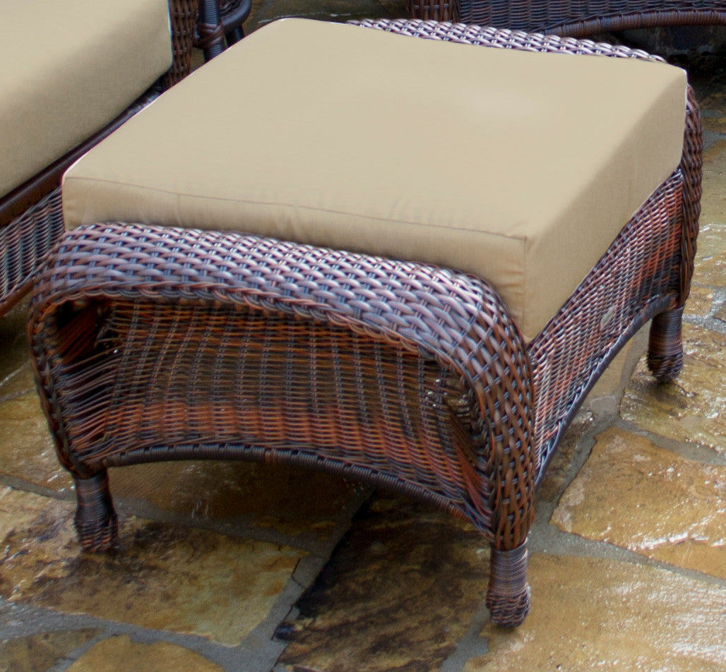 Tortuga Outdoor Sea Pines Resin Wicker Ottoman