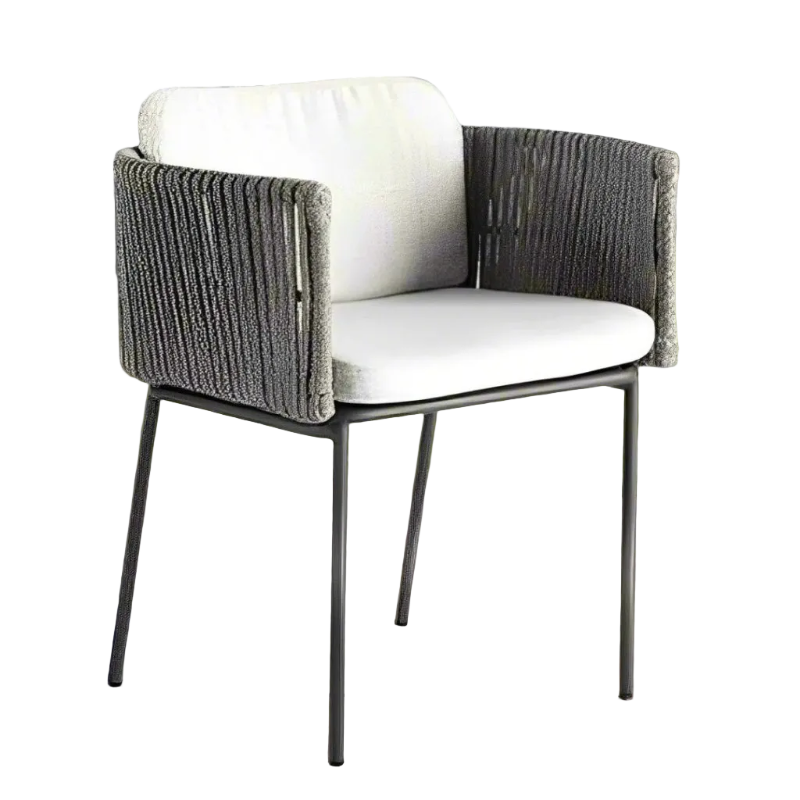 Skyline Design Boston Aluminum Rope Outdoor Dining Armchair