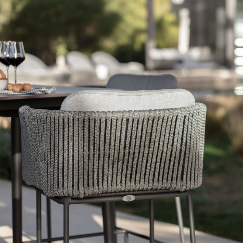 Skyline Design Boston Aluminum Rope Outdoor Barstool
