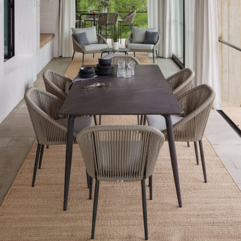 Skyline Design Rodona Rope Outdoor 6-Person Rectangular Dining Set