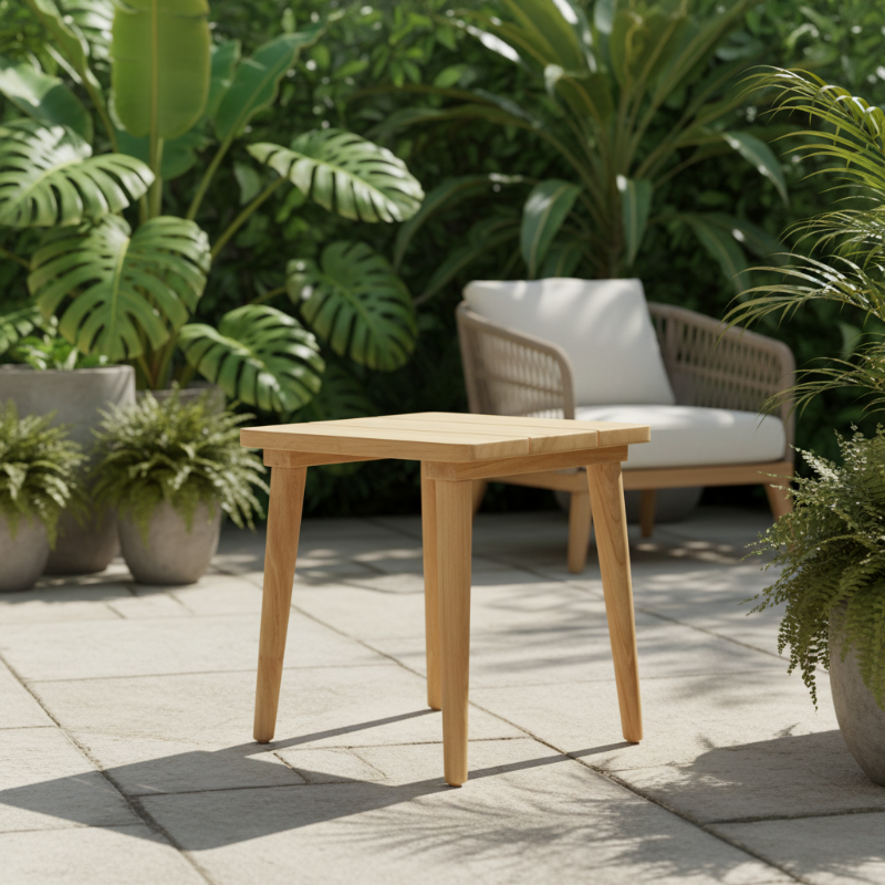 Skyline Design Alaska Teak Outdoor Side Table