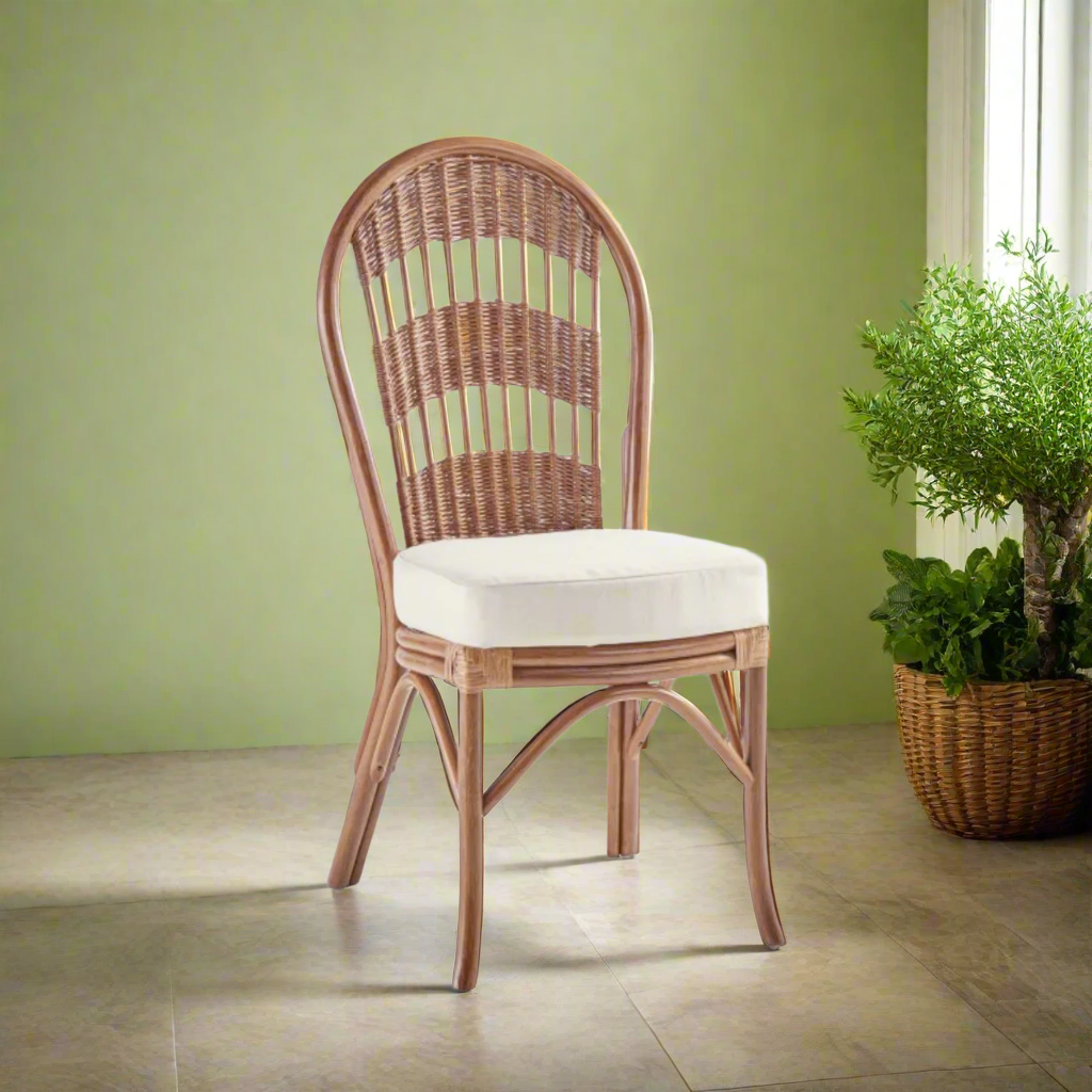 South Sea Rattan Bermuda Indoor Side Chair