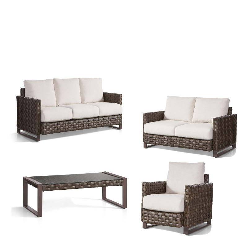 South Sea Rattan Cambridge Wicker Outdoor 6-Person Lounge Set