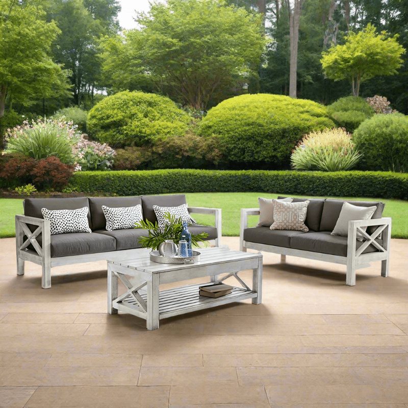South Sea Rattan Farlowe Aluminum Outdoor 6-Person Living Set