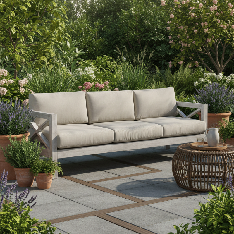 South Sea Rattan Farlowe Aluminum Outdoor Sofa