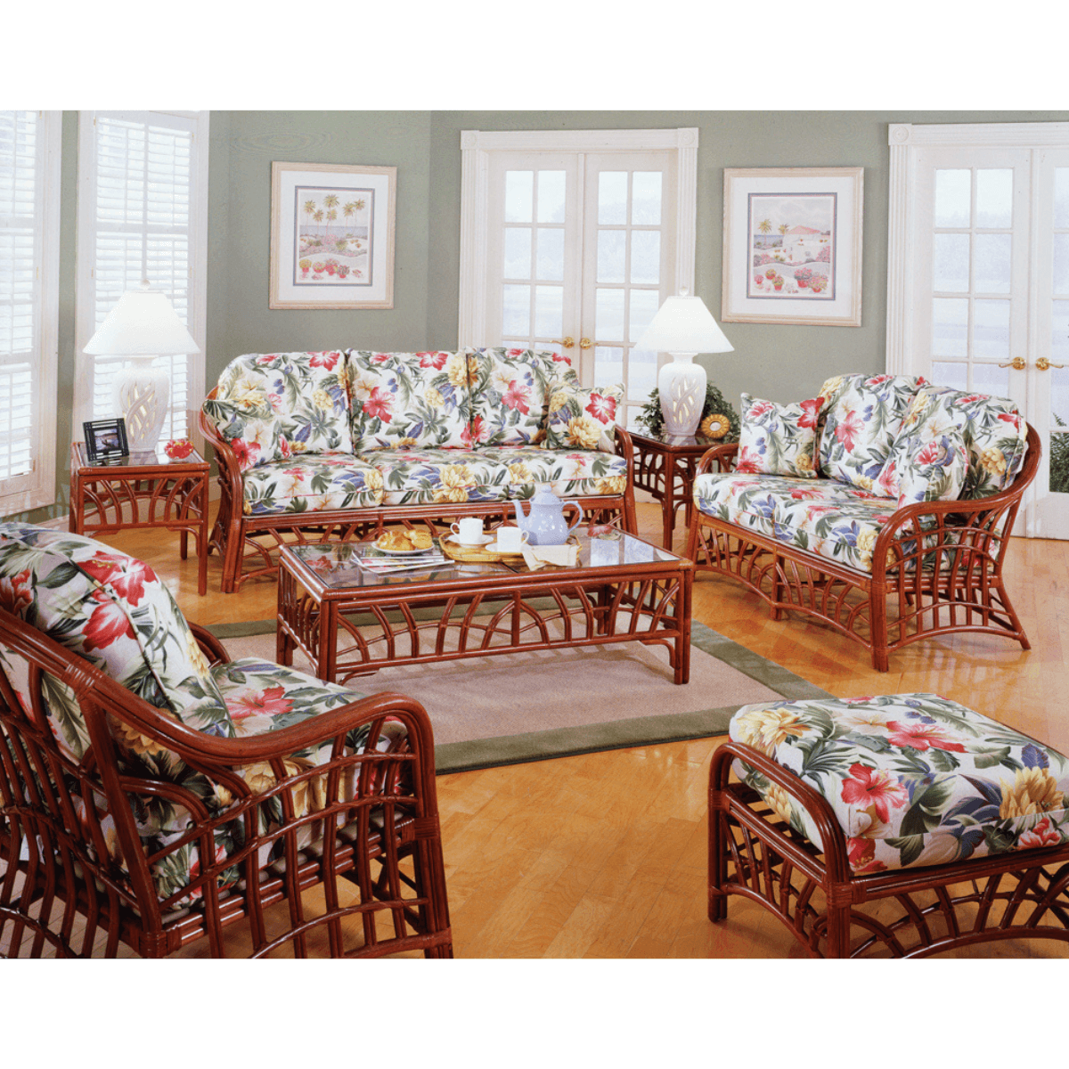 South Sea Rattan New Kauai Indoor Living Room Set