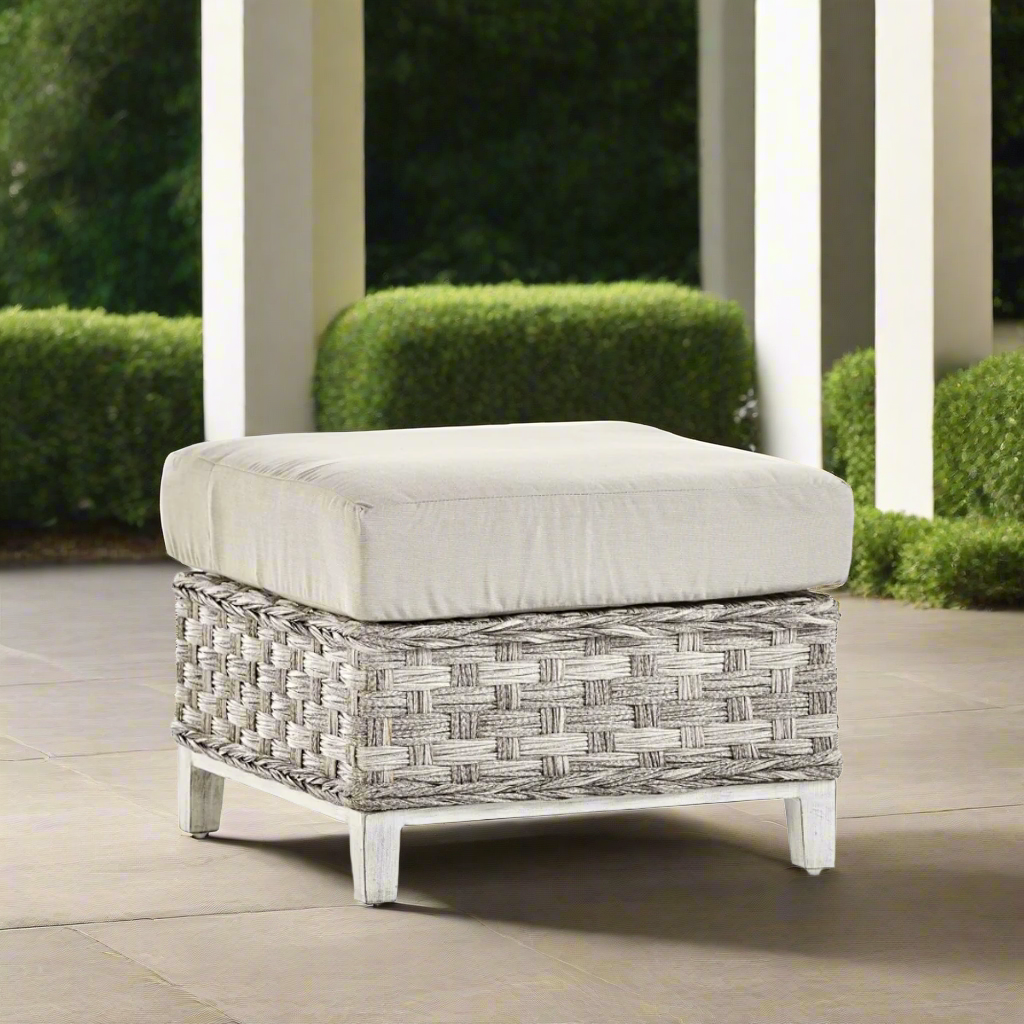 South Sea Rattan Grand Isle Resin Wicker Outdoor Ottoman