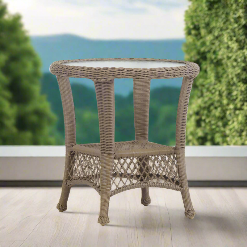 South Sea Rattan Savannah Wicker Outdoor End Table