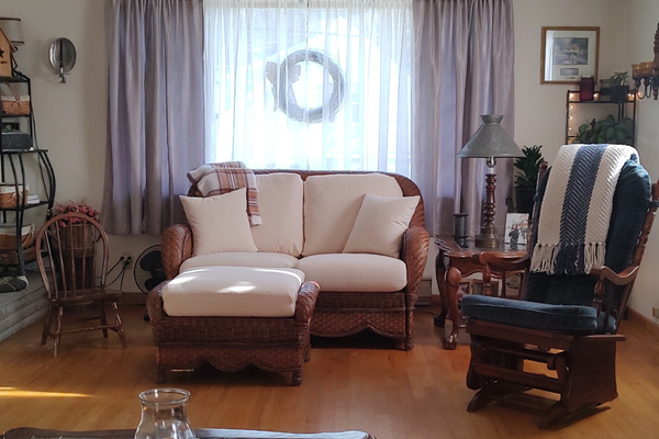 South Sea Rattan Autumn Morning Indoor Wicker Sofa, Loveseat and Ottoman