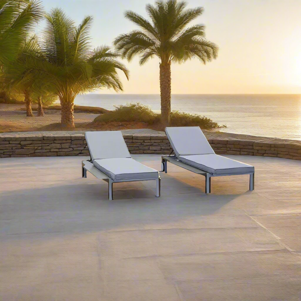 OUTSY Sunrise Extra Deep Seating Sun Lounger Set (Set of 2)