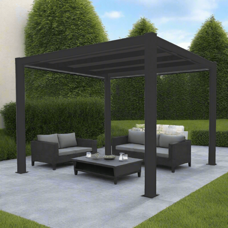 Sunset West Bazaar Graphite Pergola