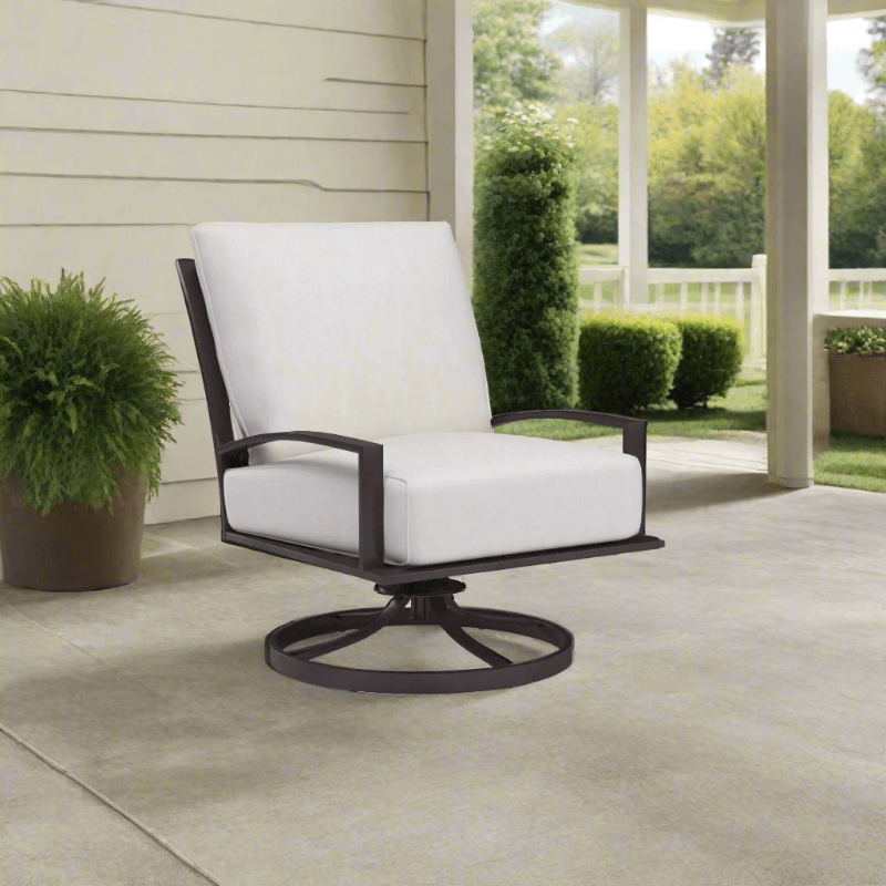 Sunset West La Jolla Aluminum Outdoor Swivel Rocking Club Chair