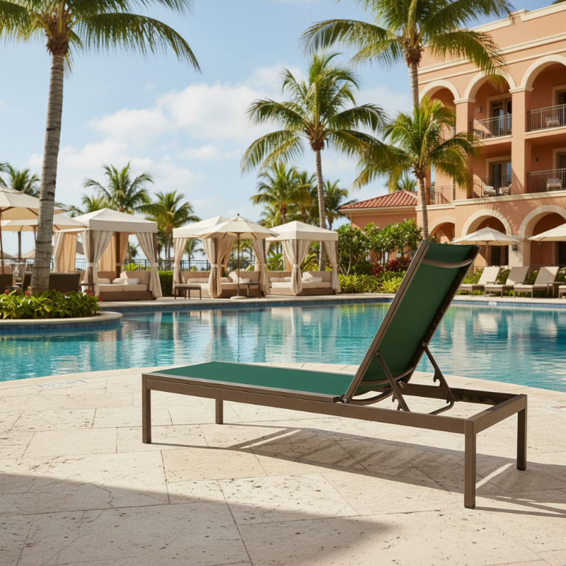Telescope Casual Kendall Sling Stacking High Bed Armless Chaise