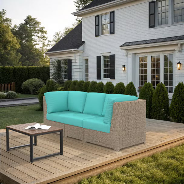 NorthCape International Terraza Wicker Outdoor Sectional 90 Degree Corner Chair