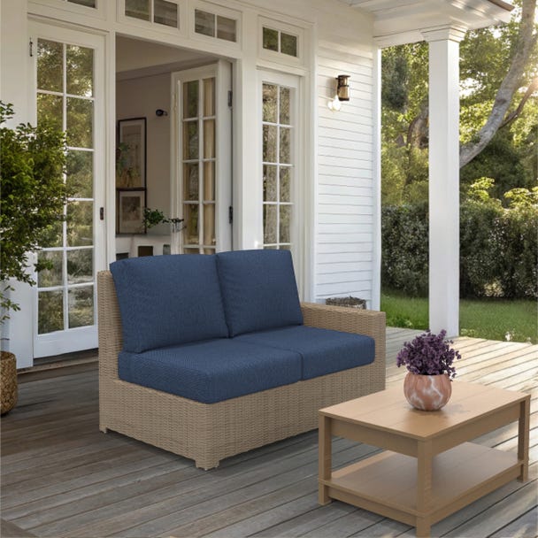 NorthCape International Terraza Wicker Outdoor Left Arm Sectional Loveseat