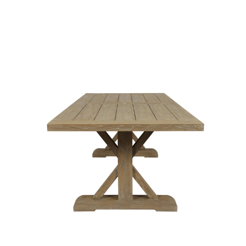 Sunset West Coastal Teak Outdoor Trestle Dining Table