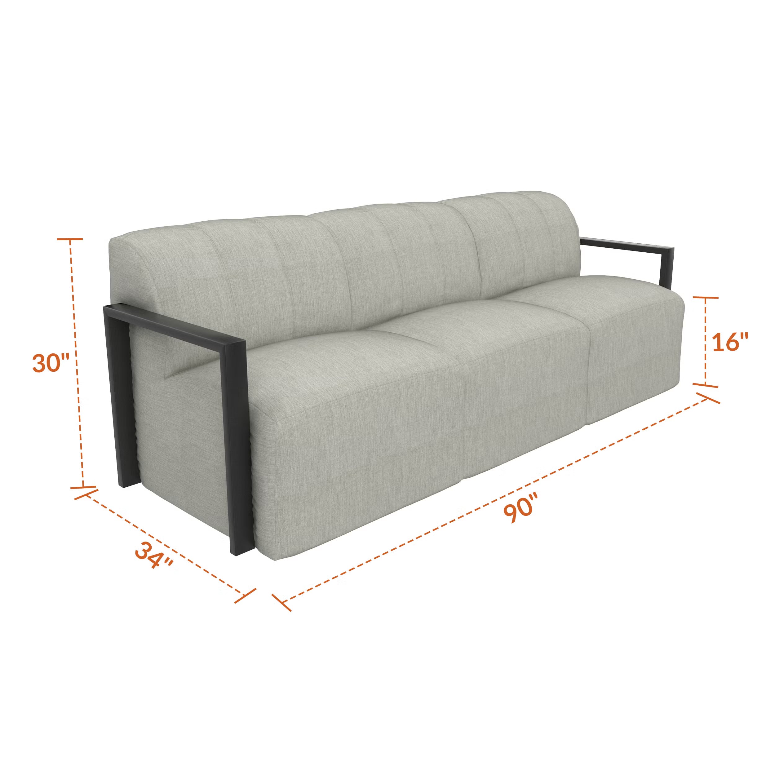 Forever Patio Tuscino Recycled Poly Lumber Outdoor 3-Seater Sofa