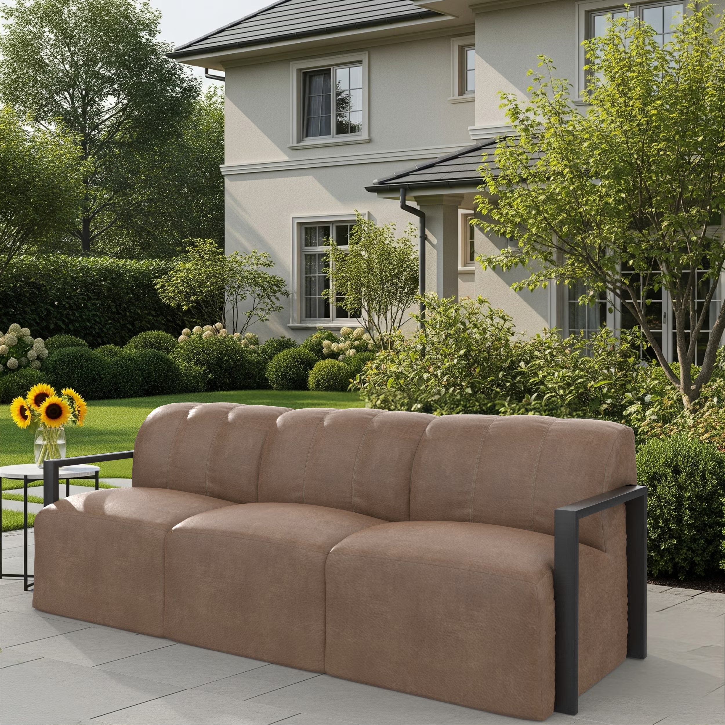 Forever Patio Tuscino Recycled Poly Lumber Outdoor 3-Seater Sofa
