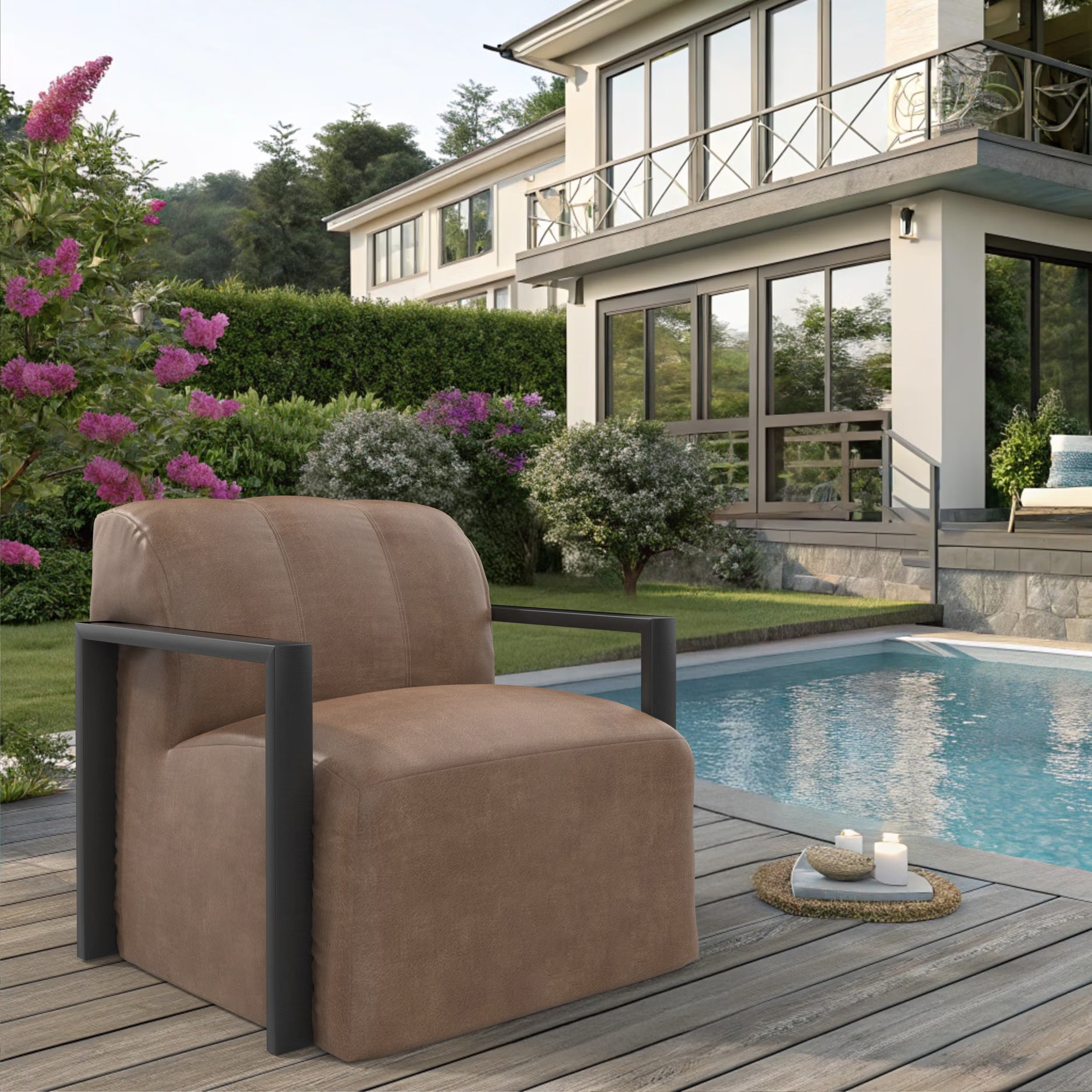 Forever Patio Tuscino Recycled Poly Lumber Outdoor Lounge Chair