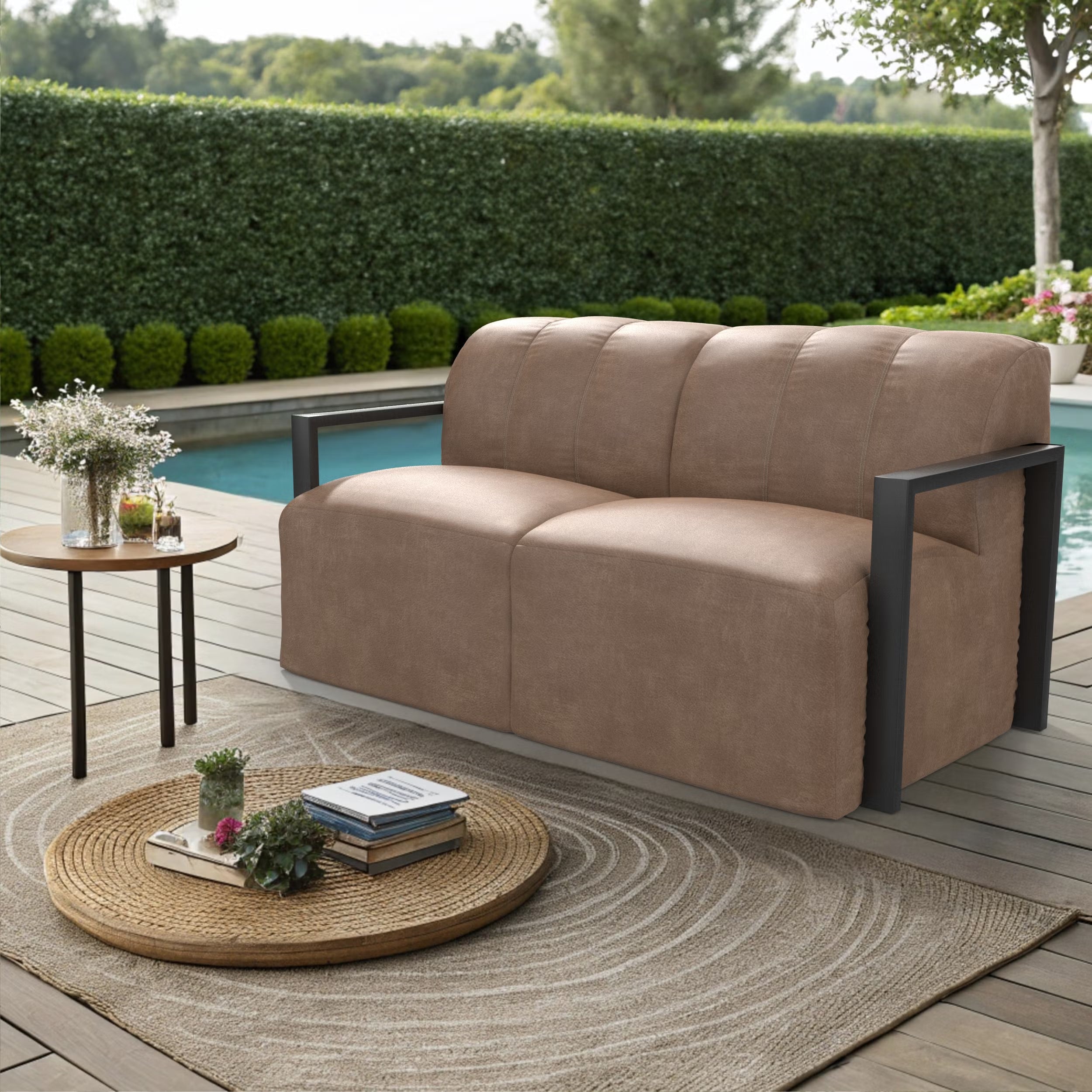 Forever Patio Tuscino Recycled Poly Lumber Outdoor Loveseat