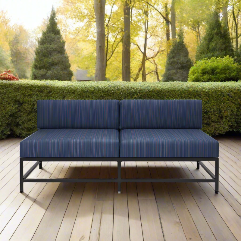 DecoScape Delano Aluminum Outdoor Armless Loveseat