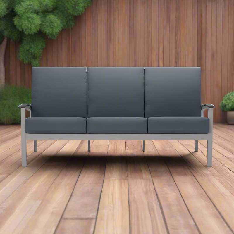 Telescope Casual Bazza Cushion MGP Aluminum Outdoor Three-Seat Sofa
