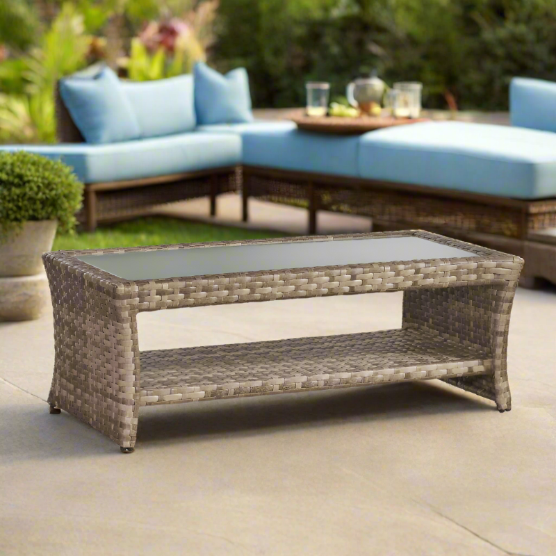 South Sea Rattan Driftwood Bay Wicker Outdoor Coffee Table