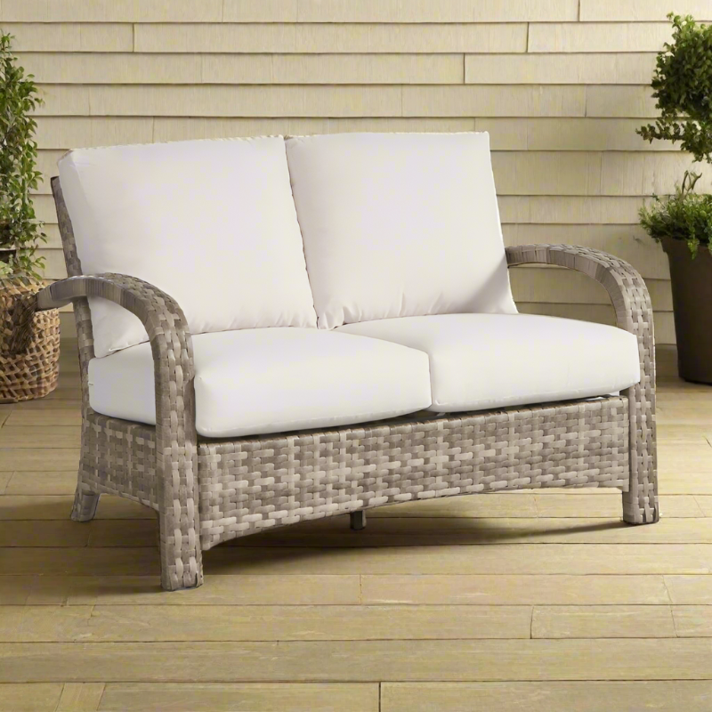 South Sea Rattan Driftwood Bay Wicker Outdoor Loveseat